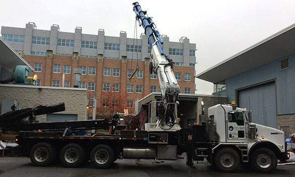 Pro-Tech crane truck lifting art